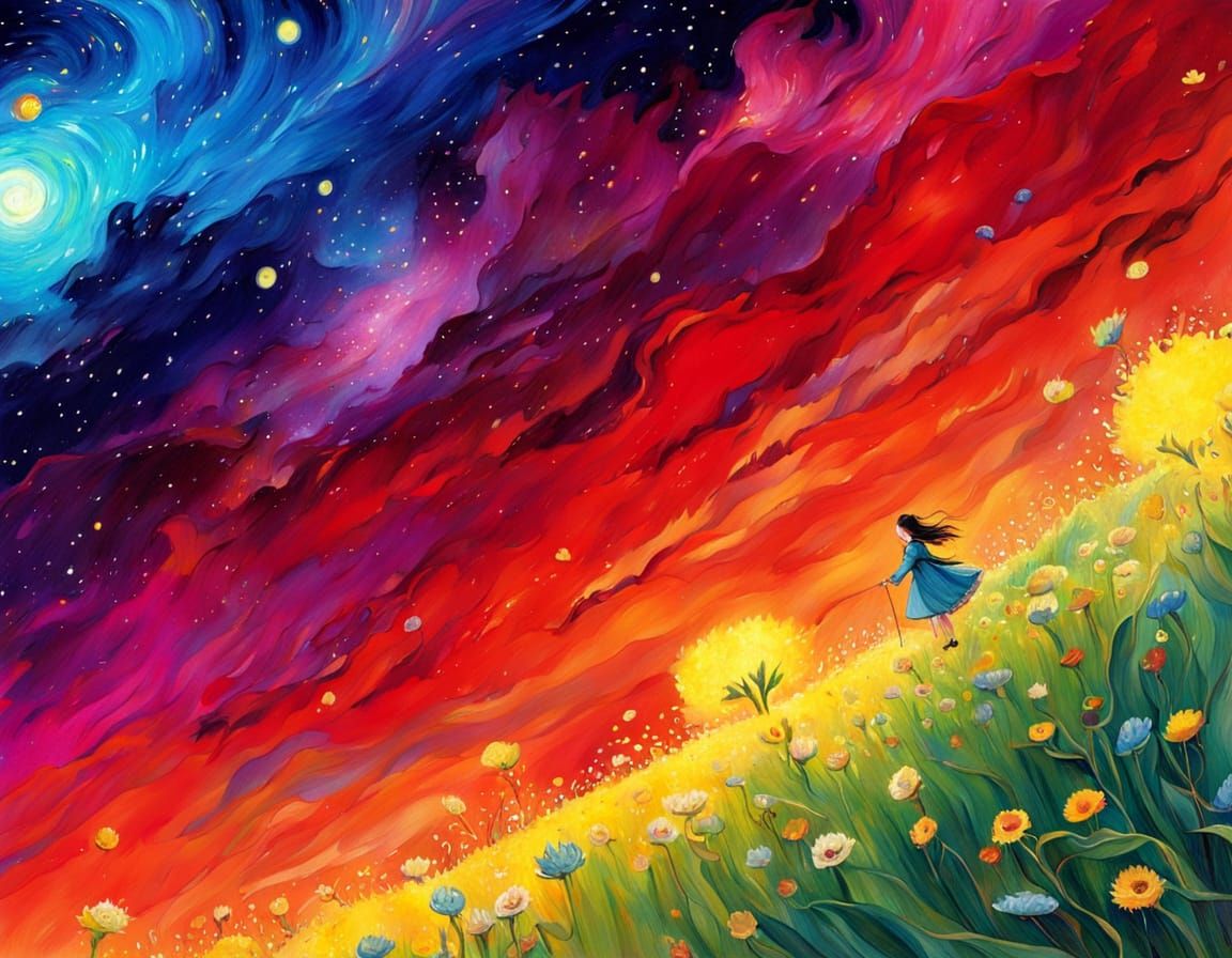 Whimsical Sci-Fi Fairytale in Studio Ghibli Style