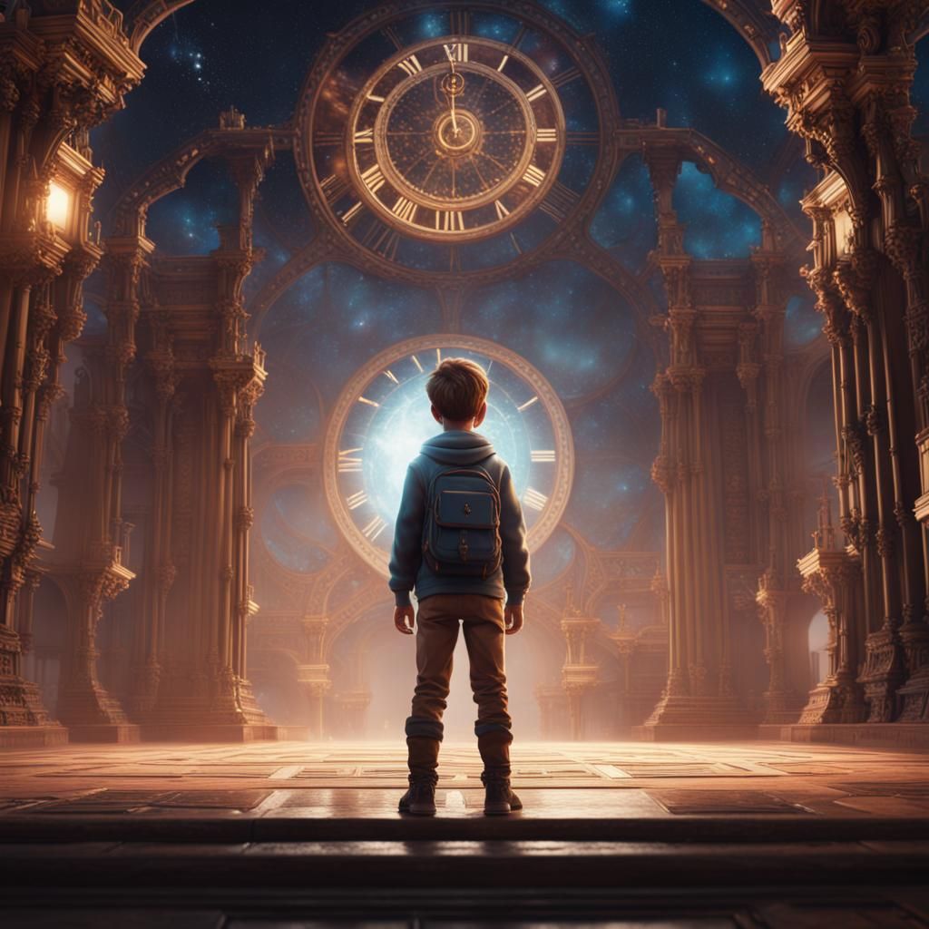 Boy at End of Time: Detailed Matte Painting