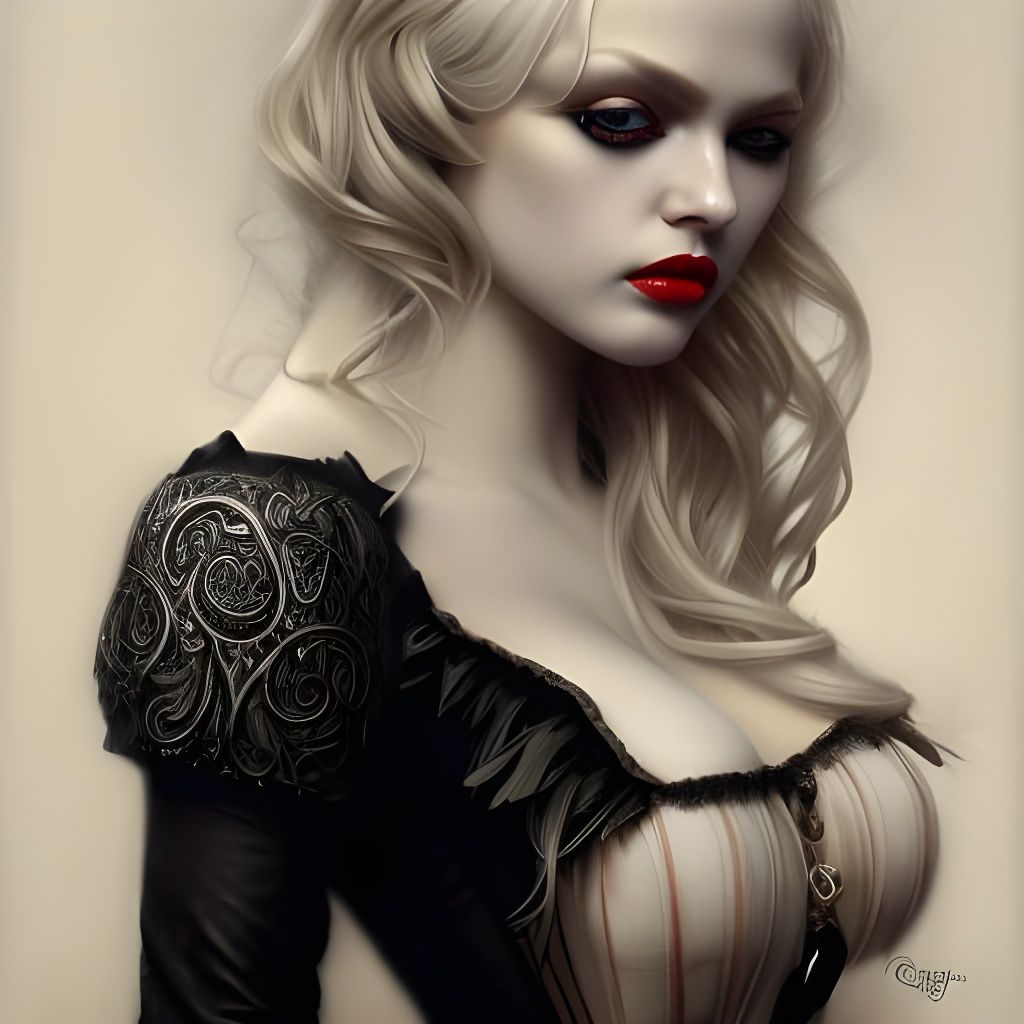 Beautiful Blonde Princess in Fantasy Album Art