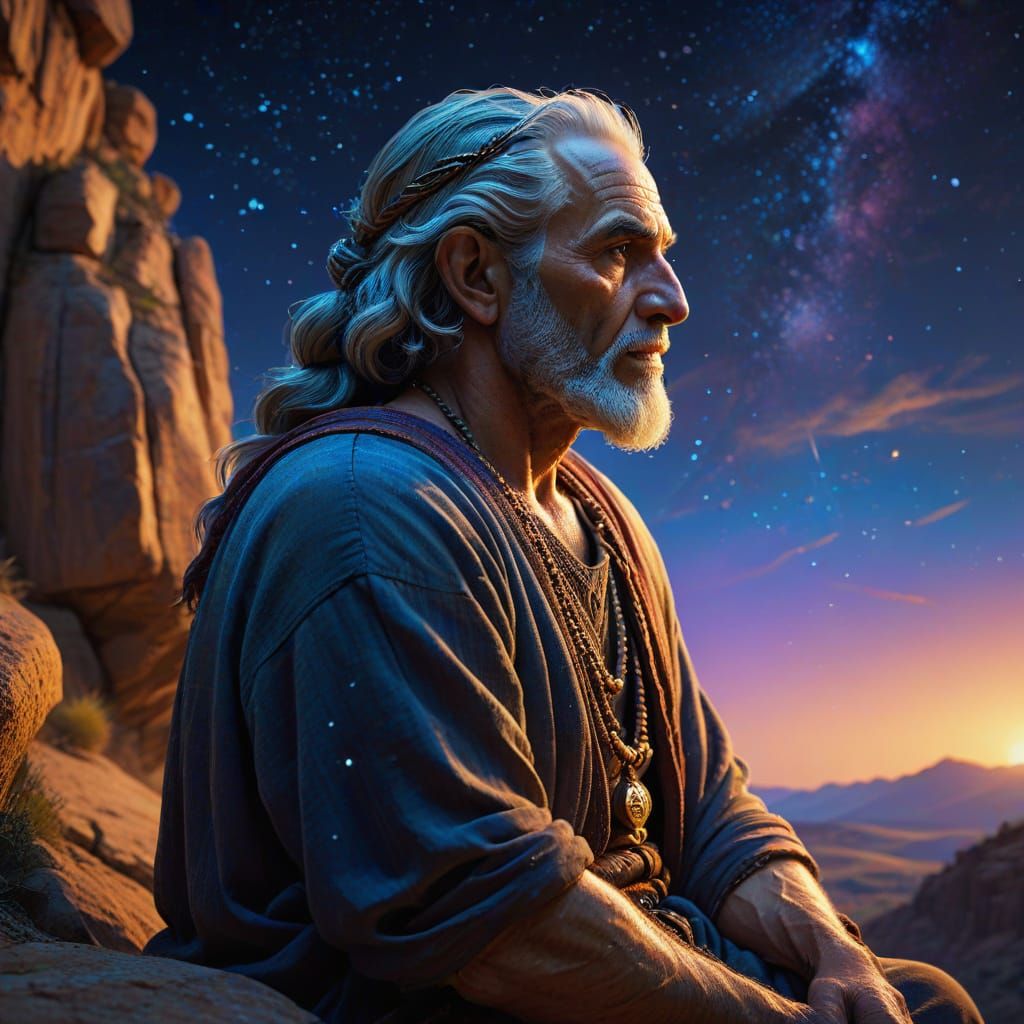 Abraham at Night: Hyperrealistic Faith