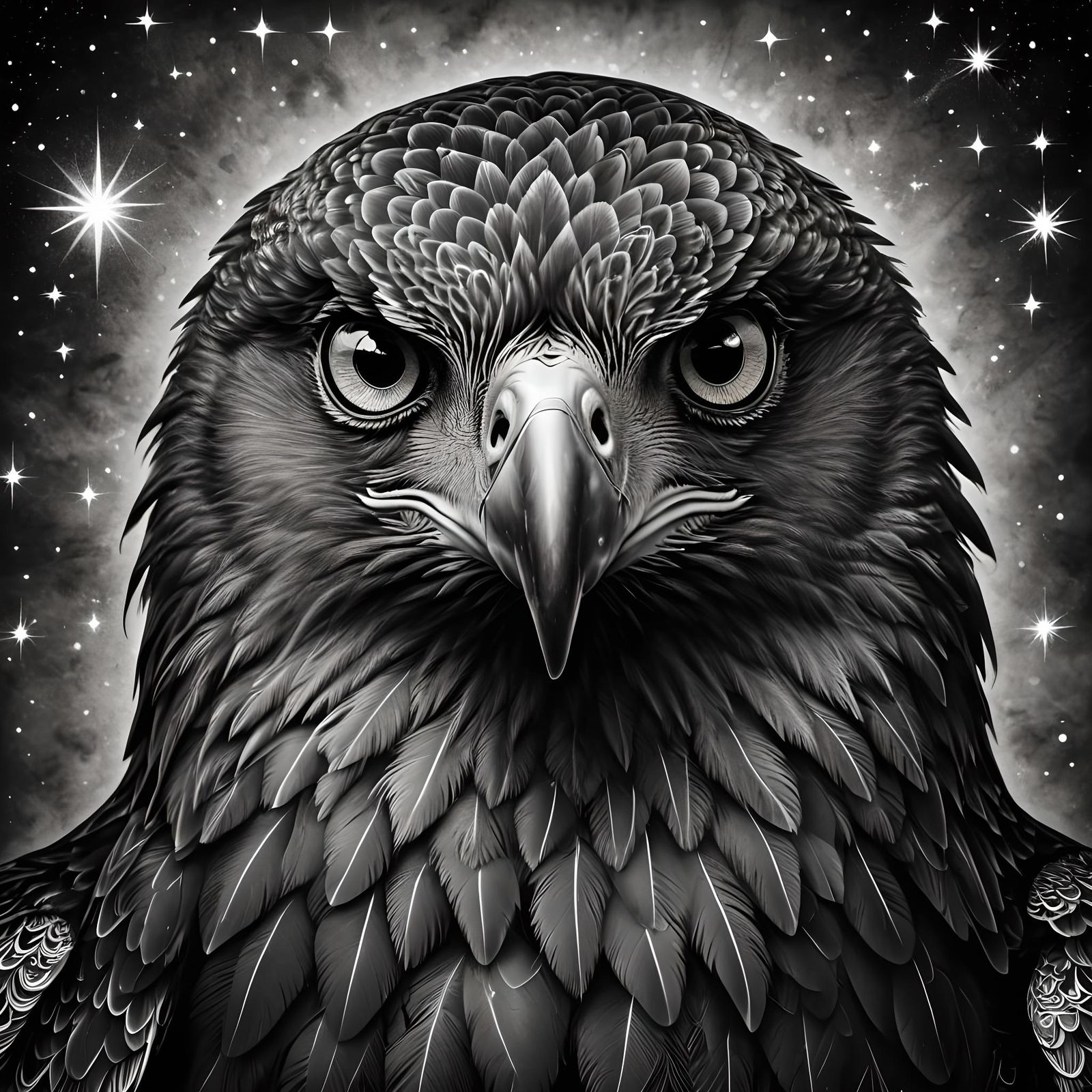 Portrait of a Black Eagle