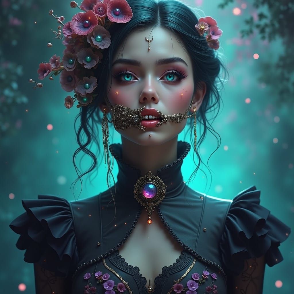 Ethereal Fantasy Warrior Bound by Luminous Metal