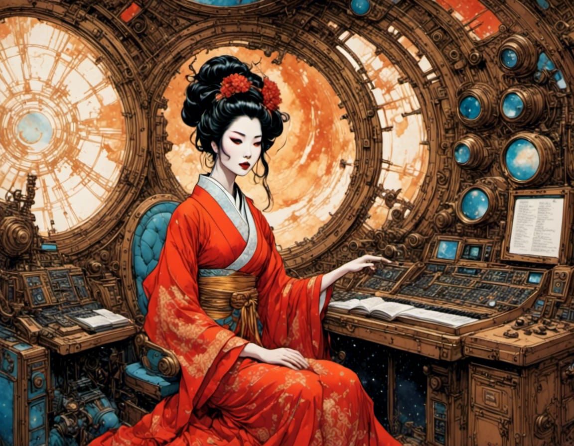 Spacer Geisha woman …,””