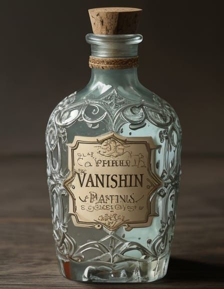 Plainly (??) labeled "empty" bottle. Illegible fine print.