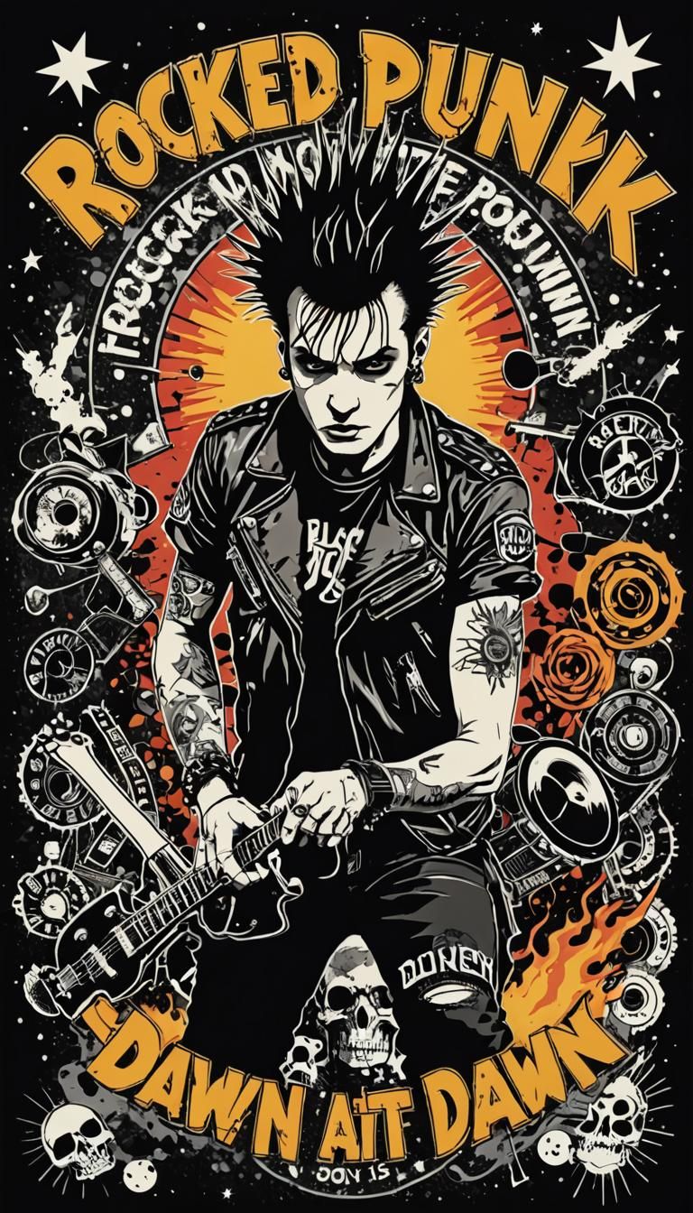 Punk Rock Dawn: An AI Generated Image