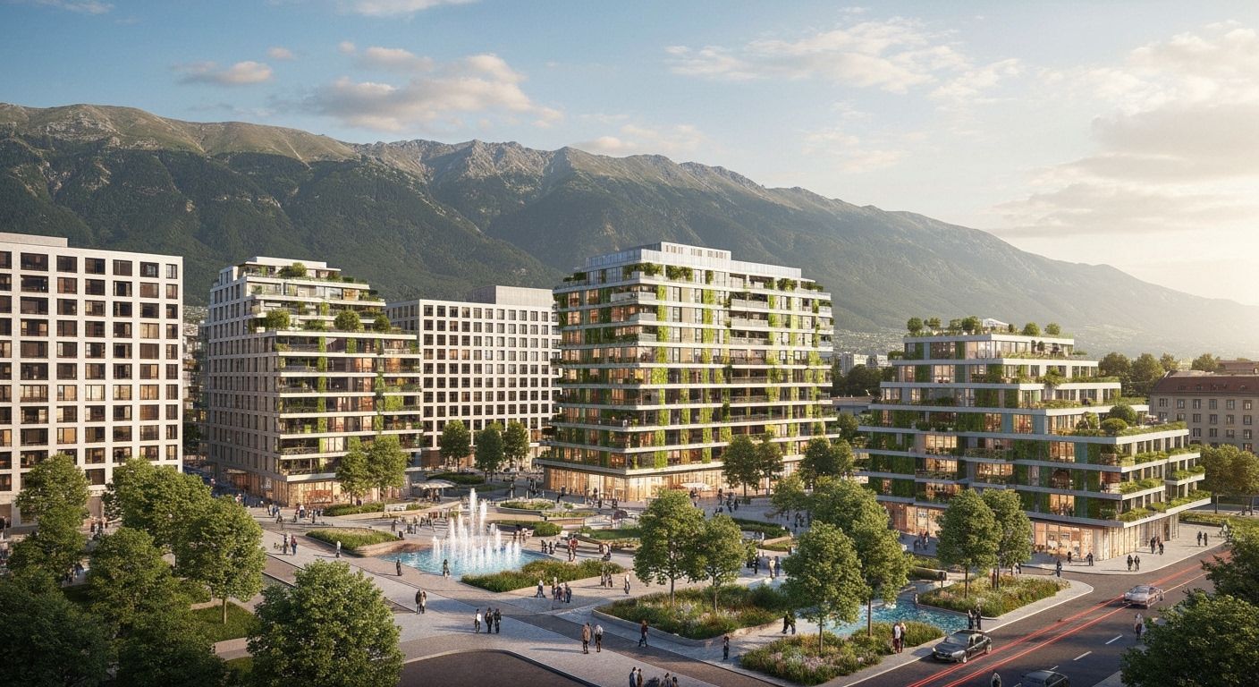 Sustainable Innsbruck Cityscape with Green Architecture