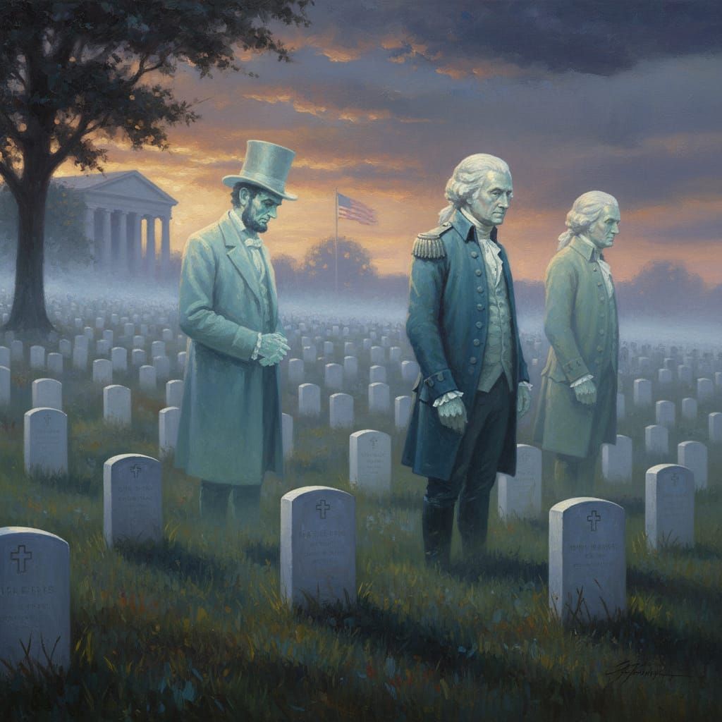 Presidential Ghosts Honor Soldiers at Arlington Cemetery