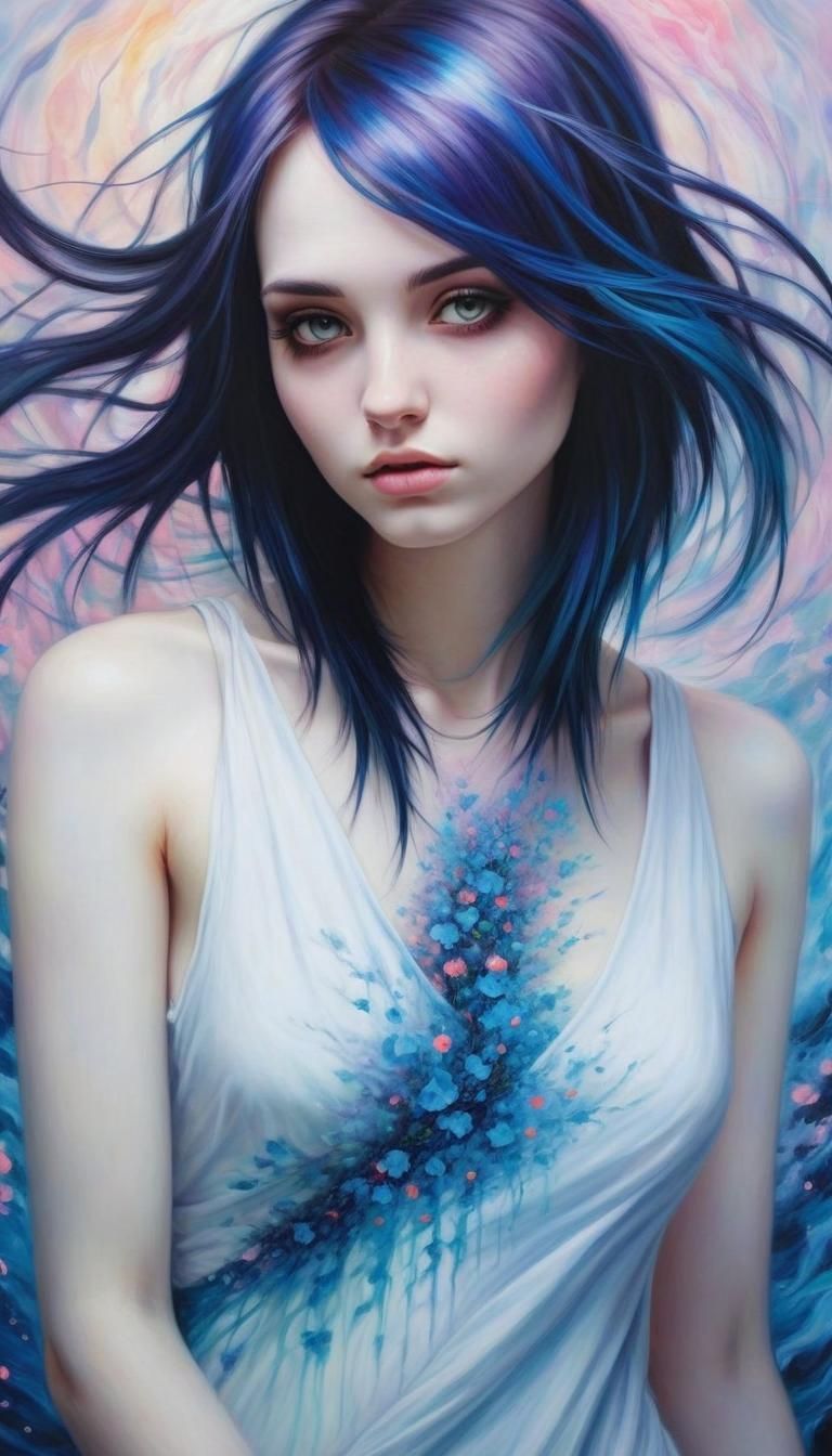 Ethereal Neo-Romantic Beauty in Impressionist Oil