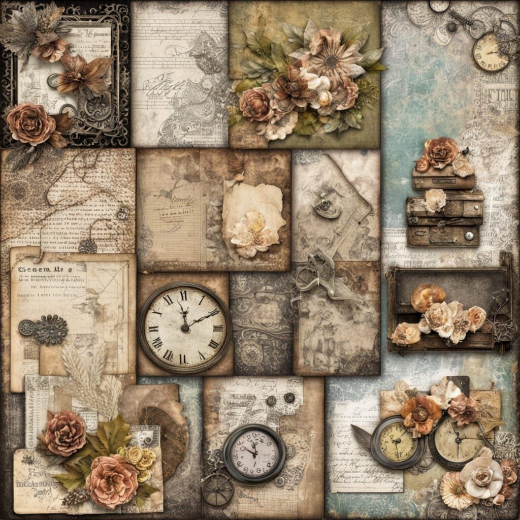 Layered Tim Holtz Mood Board