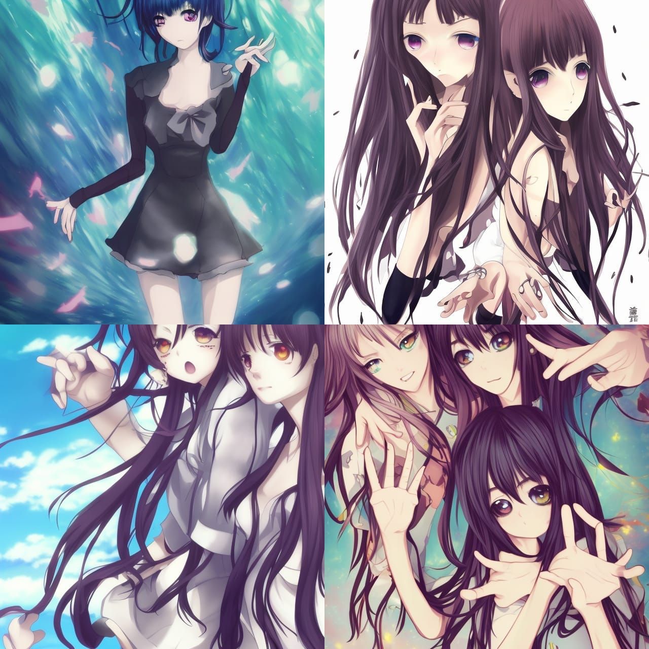 People with Normal Hands in Anime Style