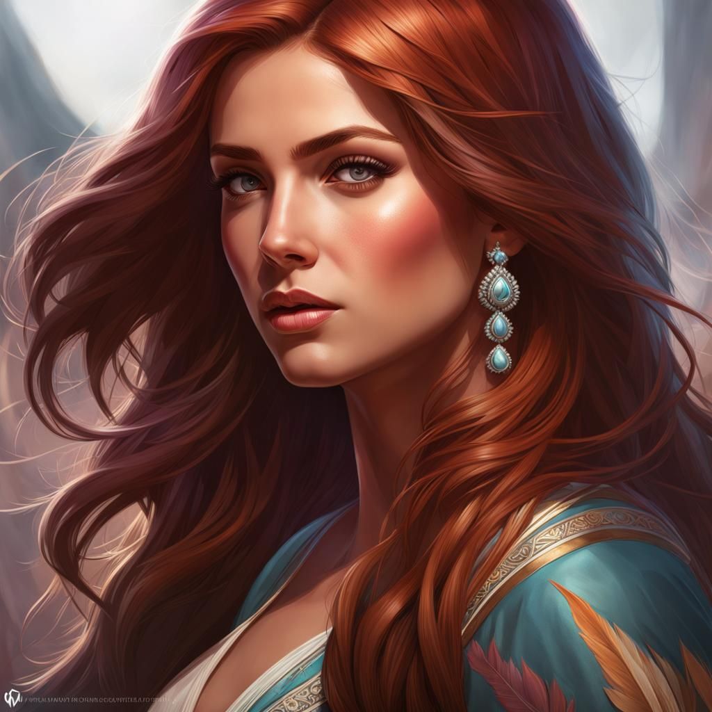 Beautiful Indian Woman Portrait in Hyperdetailed Style