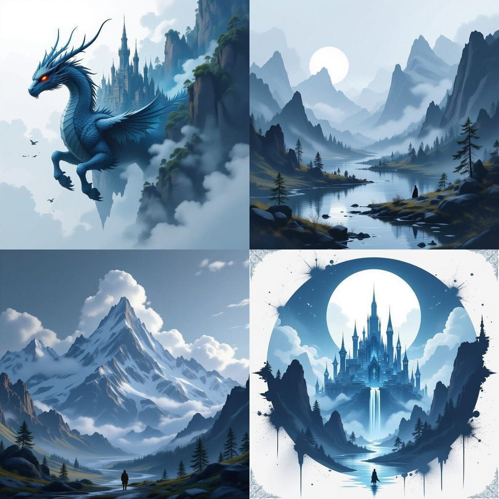 Detailed Matte Painting in Fantasy Concept Art Style