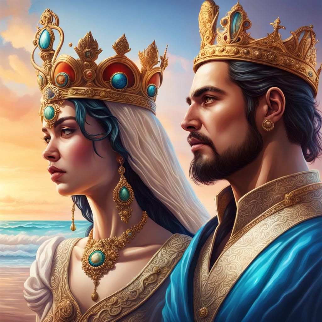 Selkupian King and Queen on a Beach