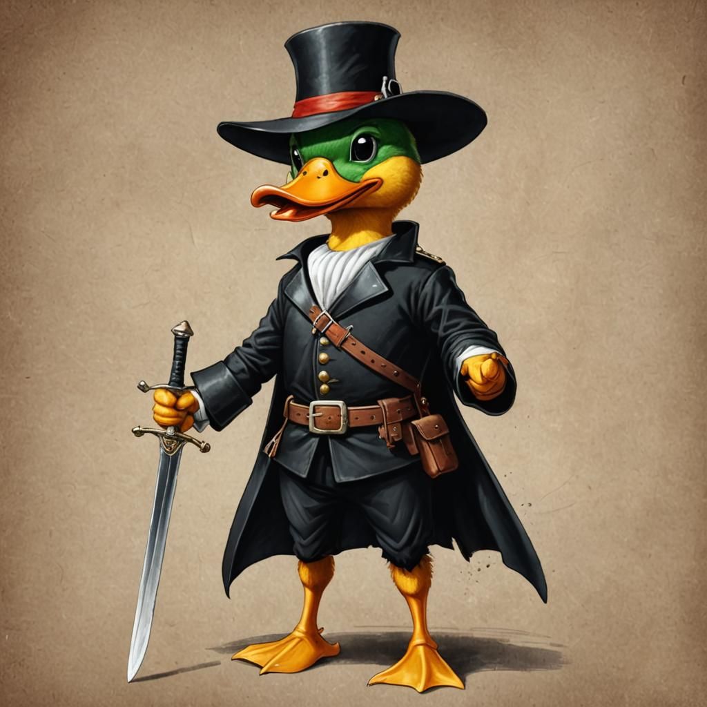Duck Zorro: Anthropomorphic Vigilante