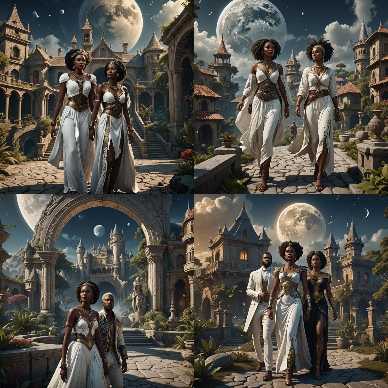 Villa on the Moon: Detailed Matte Painting