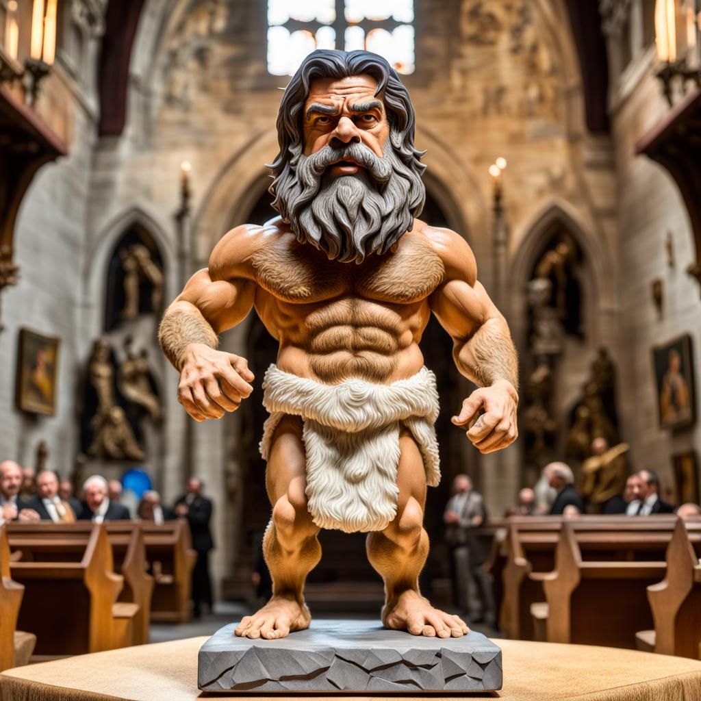 John the Baptist Bobblehead in Hyperrealistic 3D