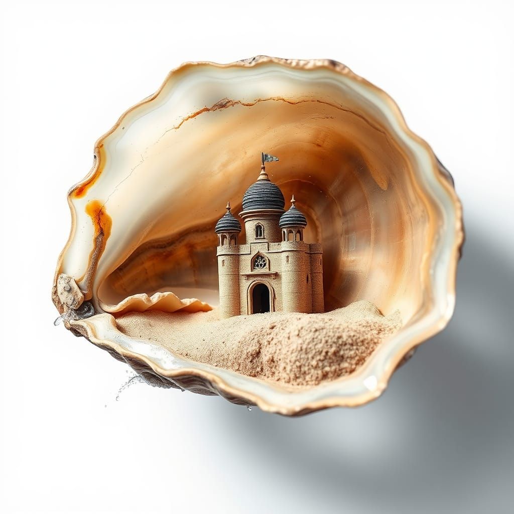 Fort Boyar in Oyster Shell, Hyperrealistic Concept Art