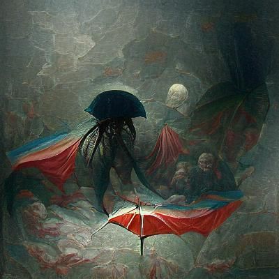 Umbrella in Dark Gothic Horror Style