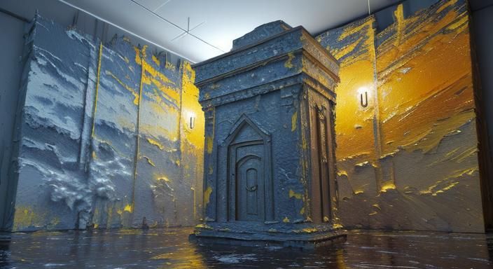 Pillar of Cloud and Fire, Impasto Oil Painting