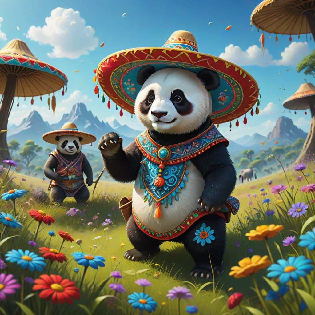 **„Sombrero-Zauber: Farbenfrohe Traditionen und magische Welten voller Blüten und Riesenpilze“**