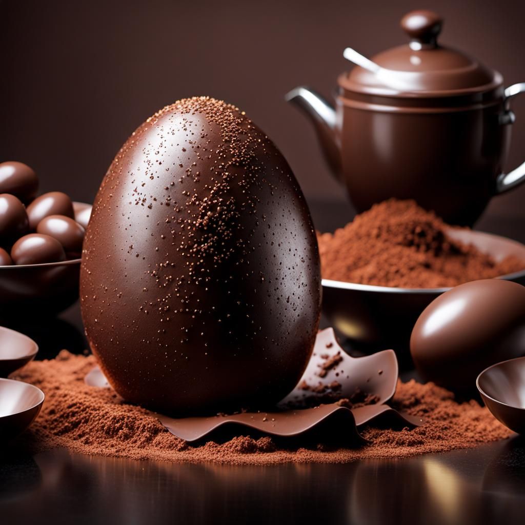 Giant Sparkling Chocolate Easter Egg in HD