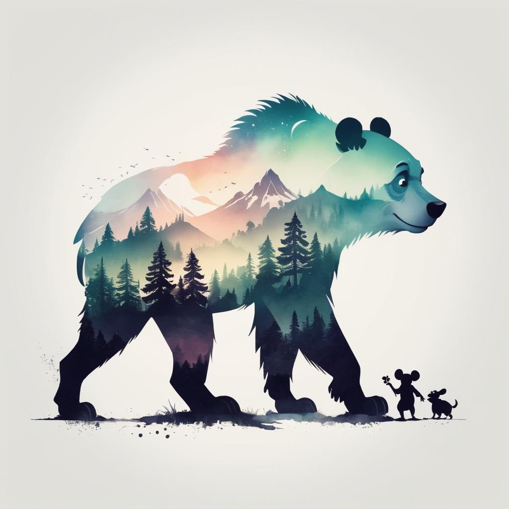 Nature Meets Animal: A Double Exposure Creation