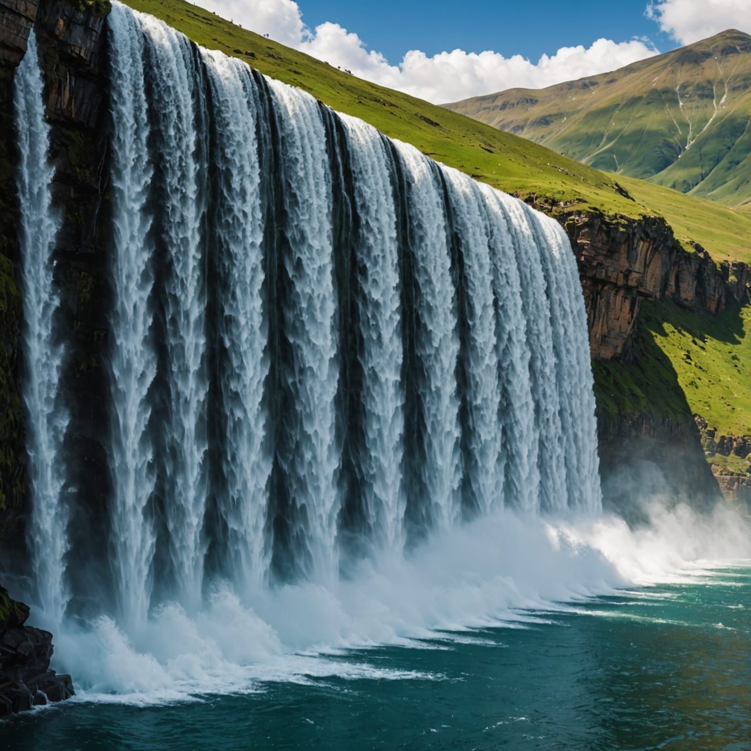 Futuristic Waterfront in Cyberpunk Style