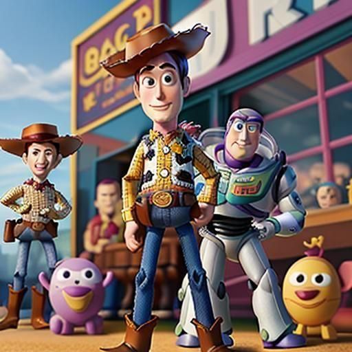 free DreamShaper v8 prompt 🦸🏻‍♂️  toy story epic action fi...