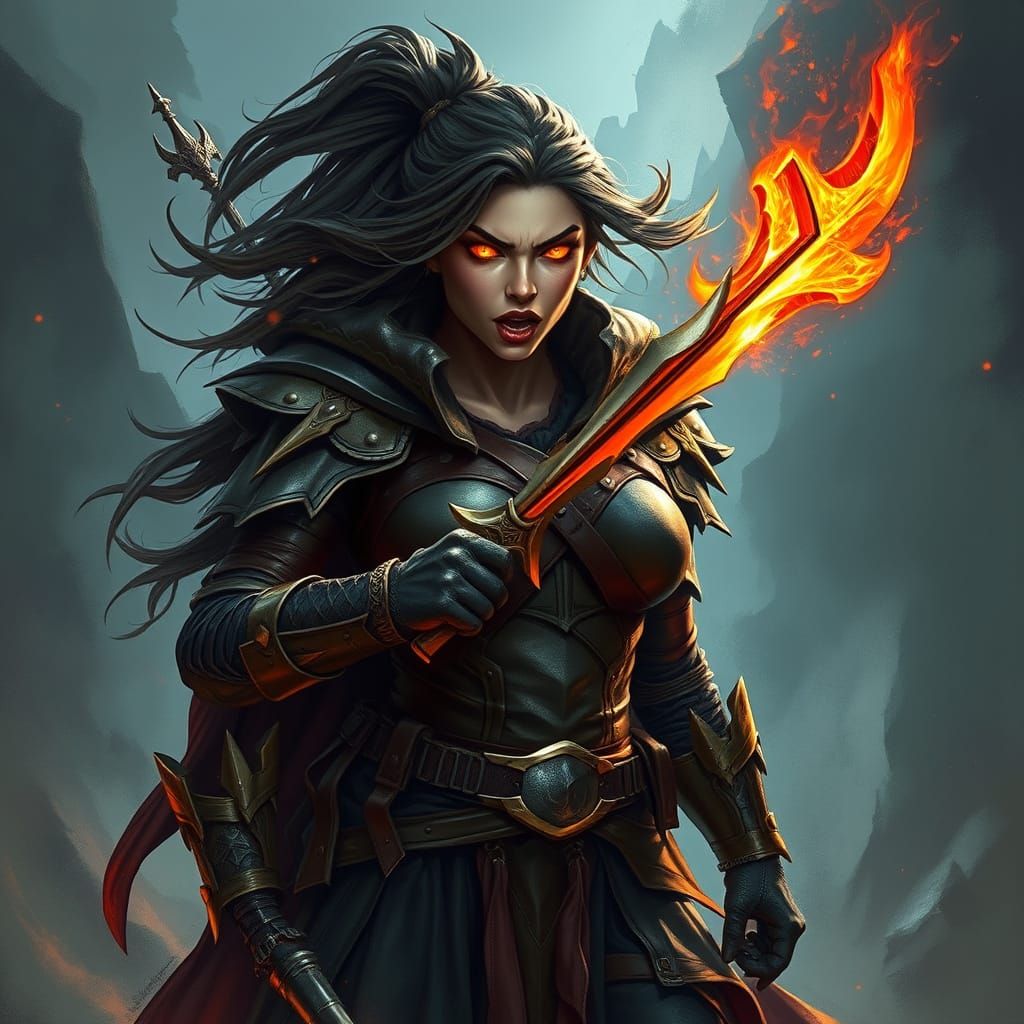 Zara: Fearless Woman with Fiery Blade