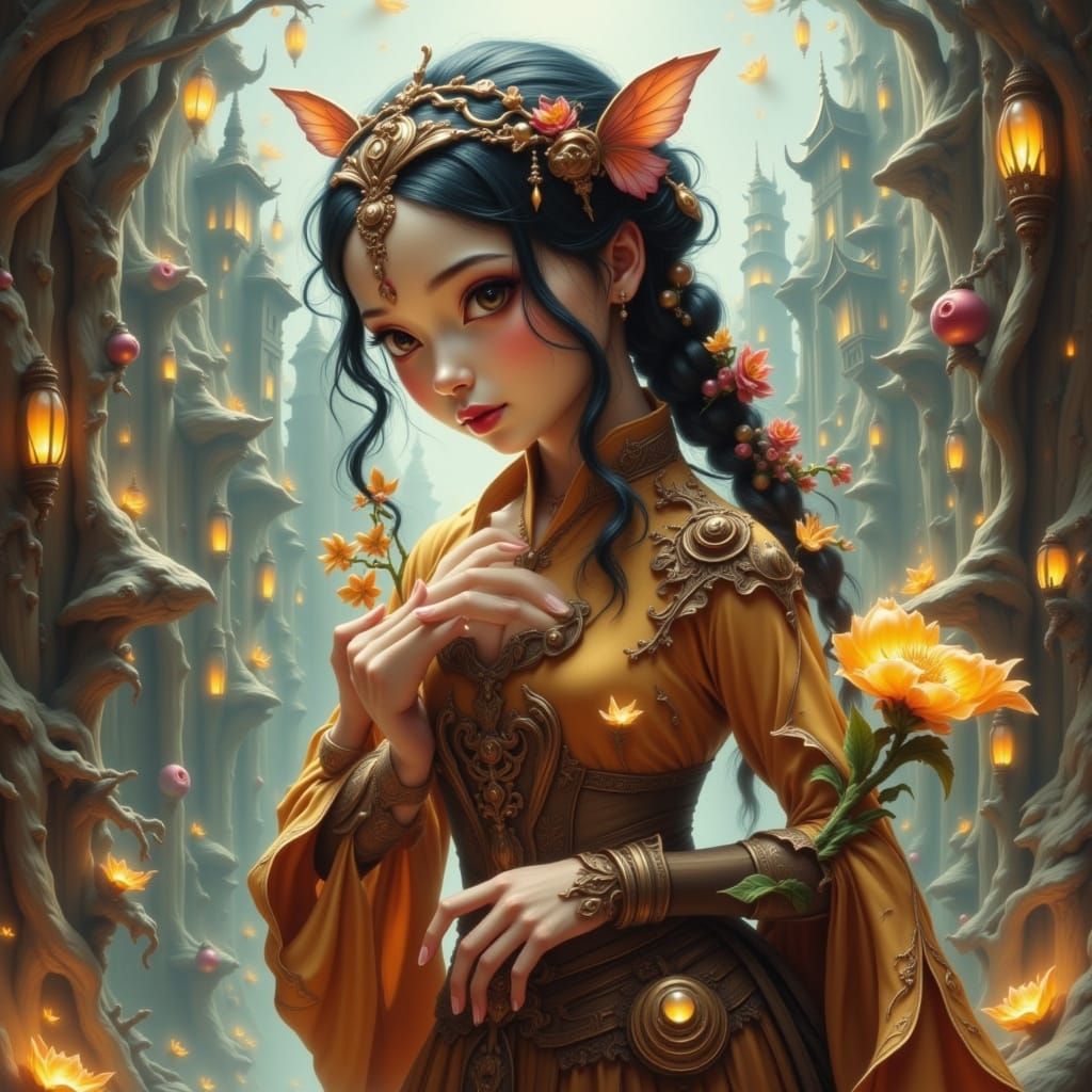 Hyperreal Fairy Elf Portrait