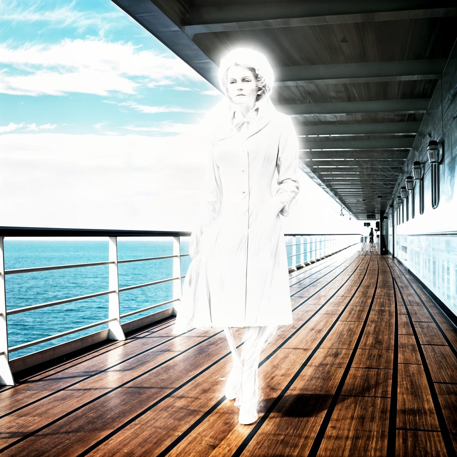 Ethereal Ghost Lady Boards Cruise Ship