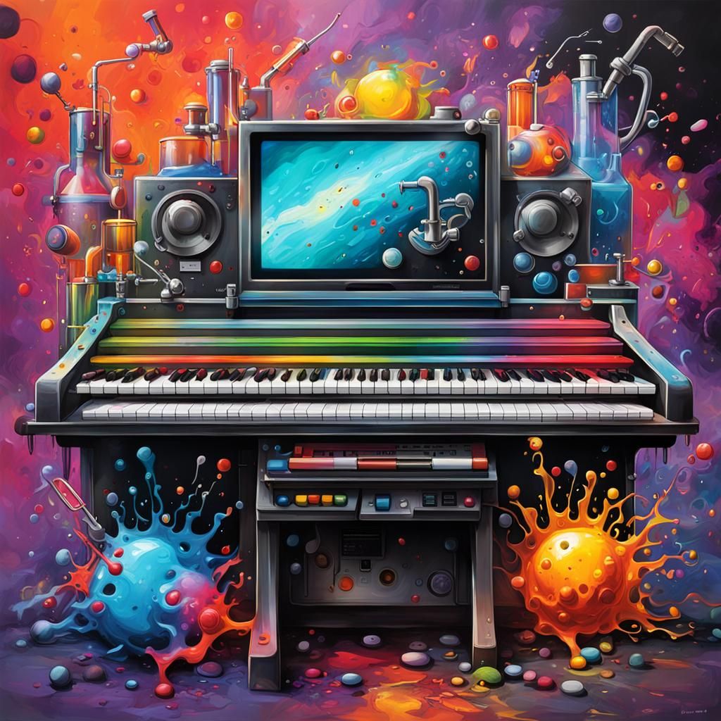 Musical Science Lab in Graffiti Splash Art Style