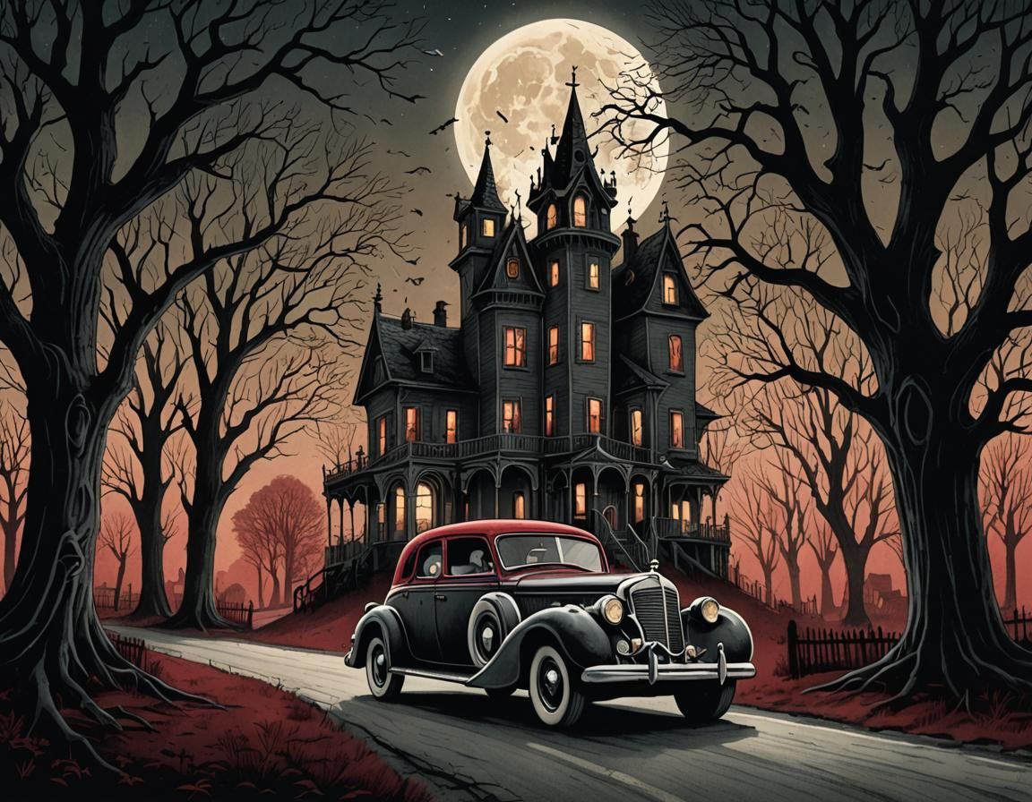The Addams Family's Whimsical Road Trip