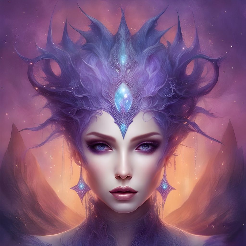 Porcelain Alien Girl in Gothic Art Style