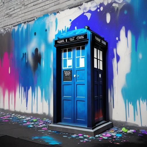 TARDIS Graffiti Art in Street Style