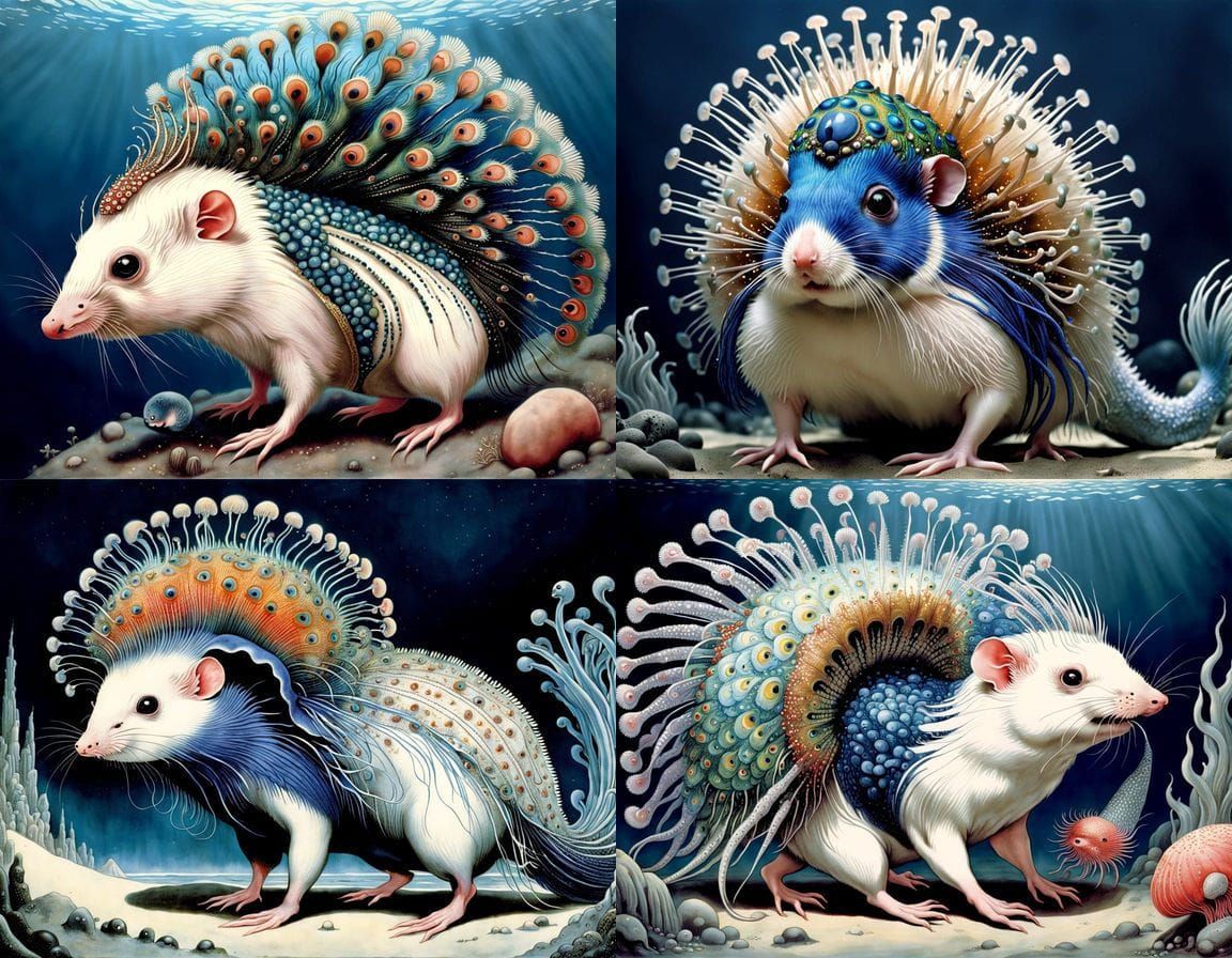 Cyberpunk Horror Creature Born from Krakatoa's Fury