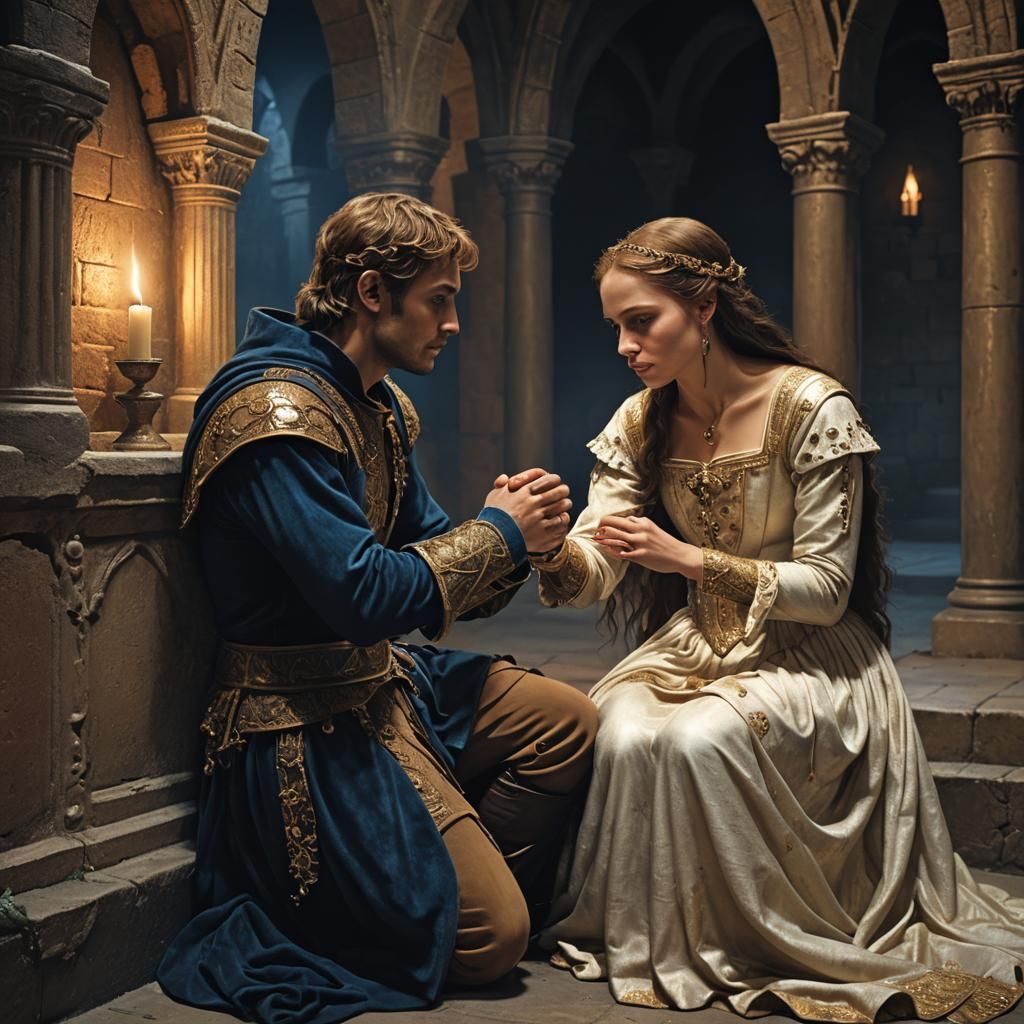 Romeo and Juliet: Tragic Scene as Digital Art