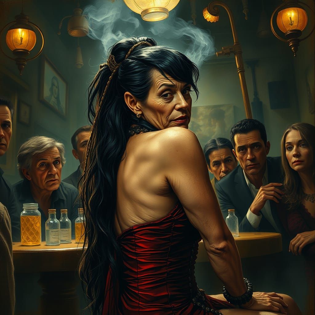 Elegant Transvestite as Marina in Mytilene Brothel