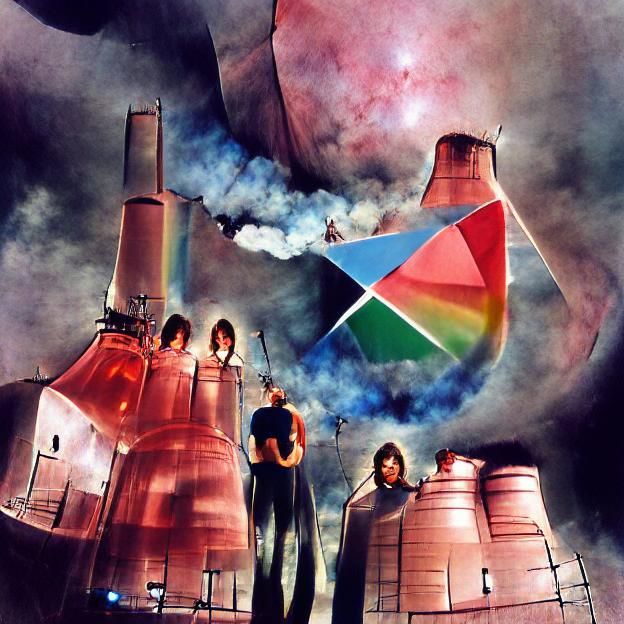 Abstract Pink Floyd Inspired Design