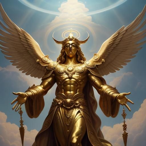 Majestic Deity in Renaissance Style Concept Art