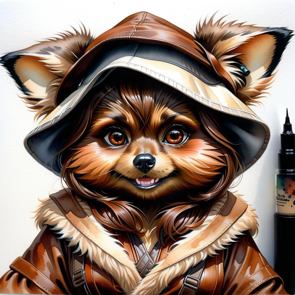 Cute furry female Ewok