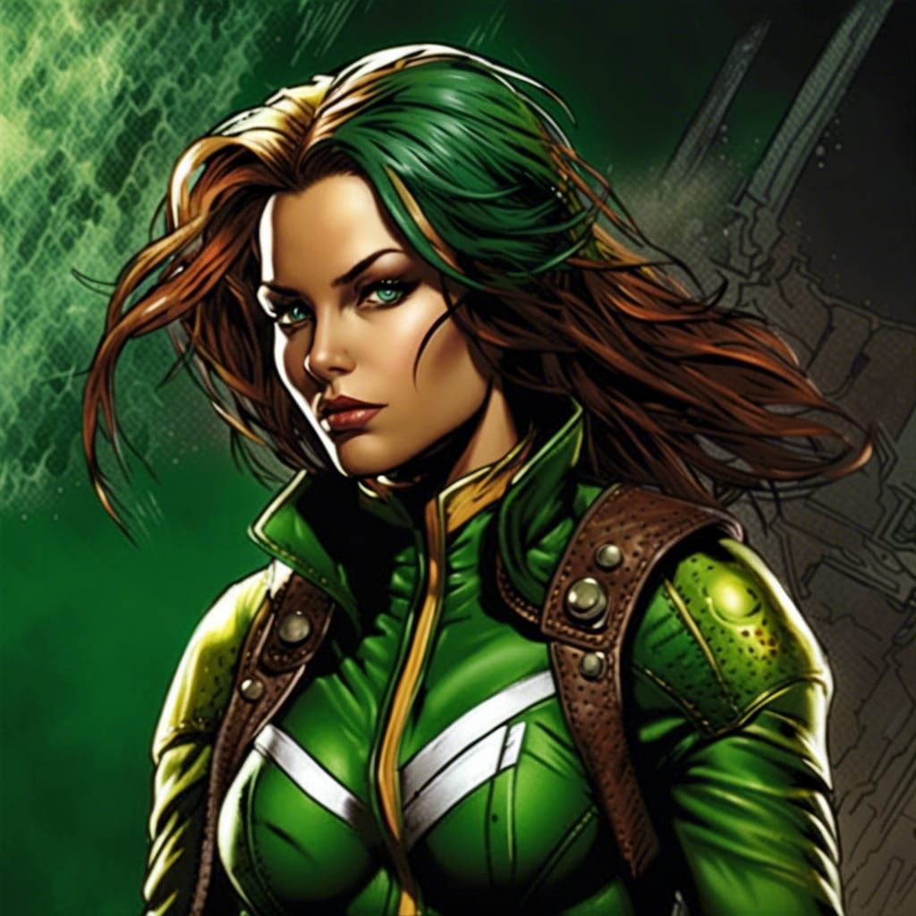 X-Men's Rogue: Detailed Matte Painting in 8K