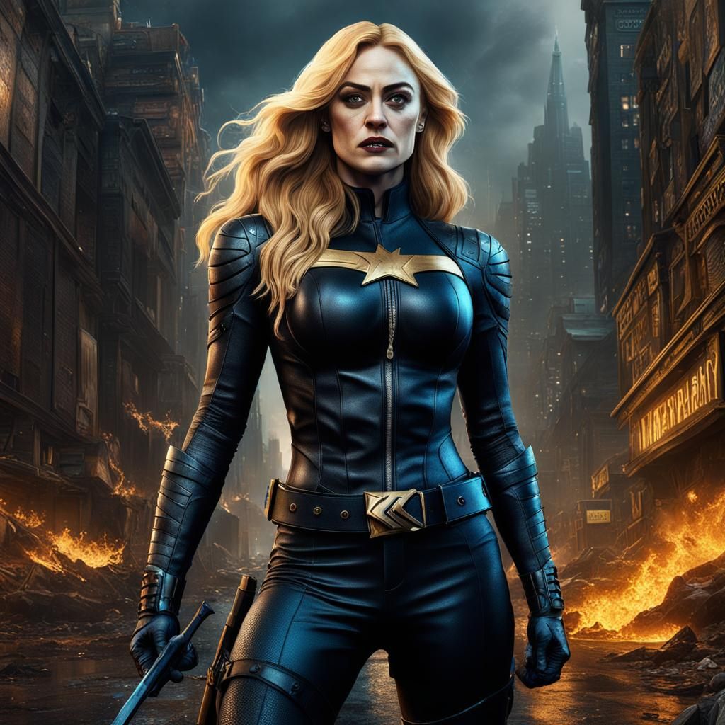 Sophie Turner as Black Canary: Detailed Matte Painting