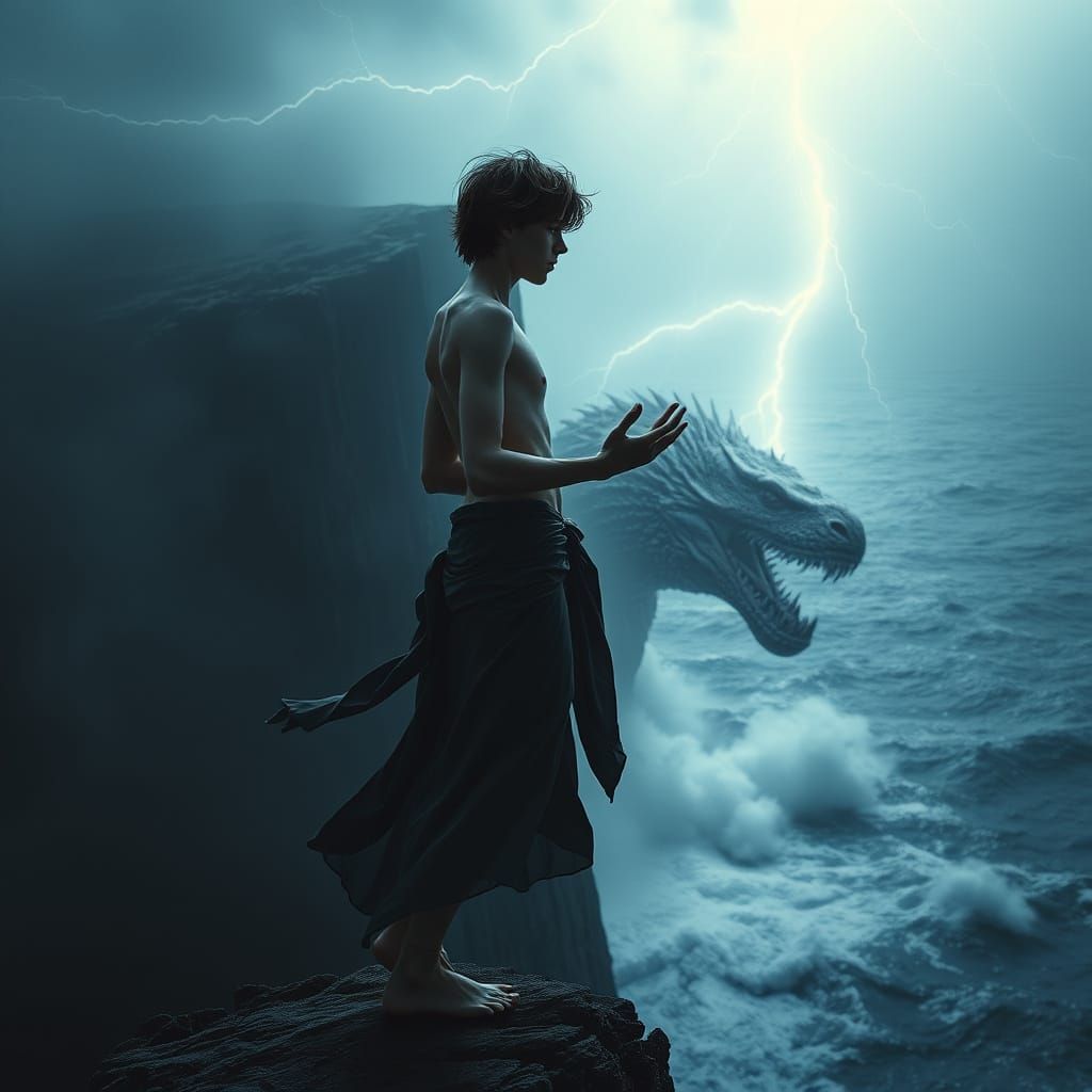 Dark Stormy Night Cliffside Summoning