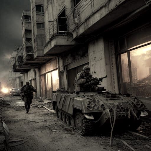 Dramatic War Games Cinematic Film Still