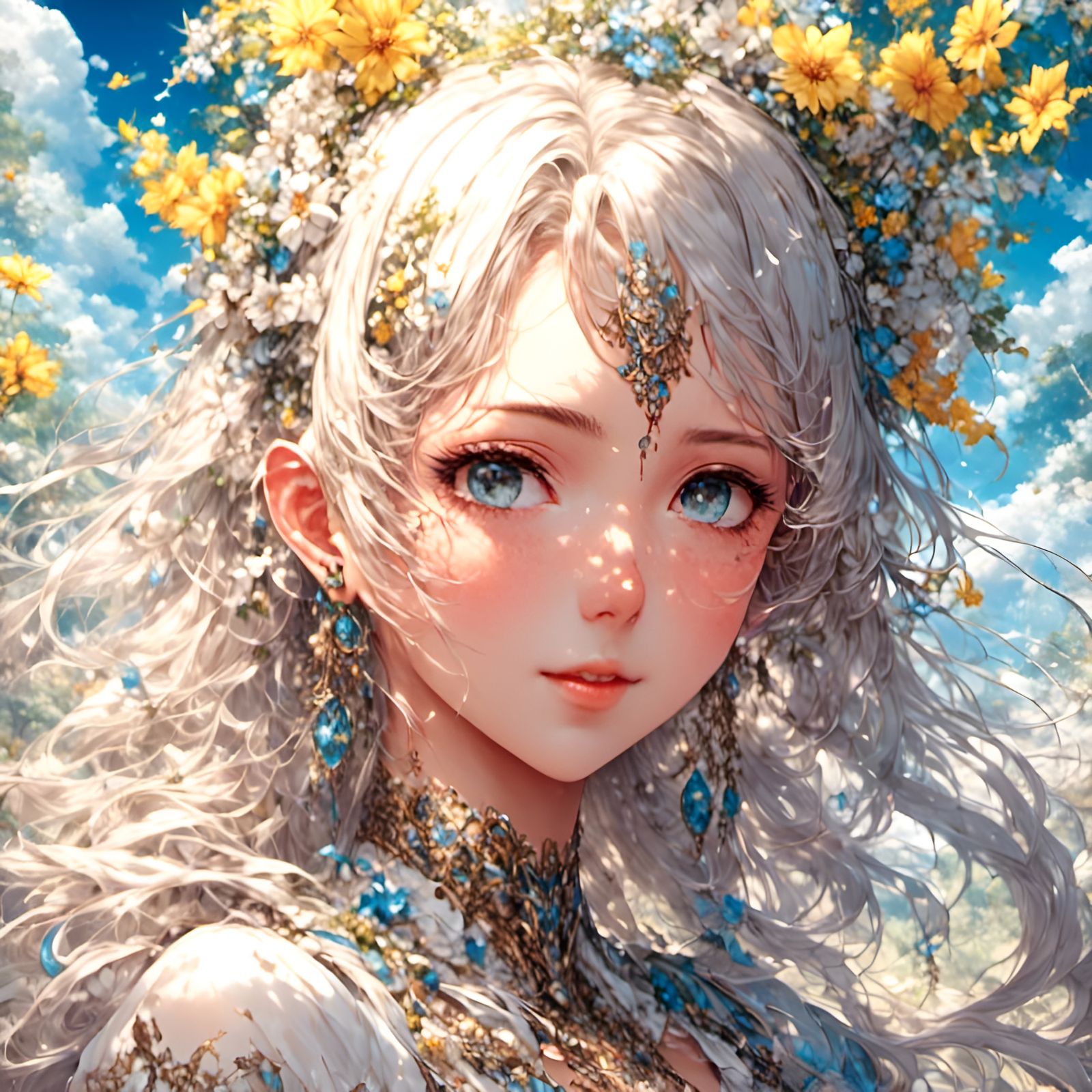 Sunny Day Portrait in Hyperreal Style