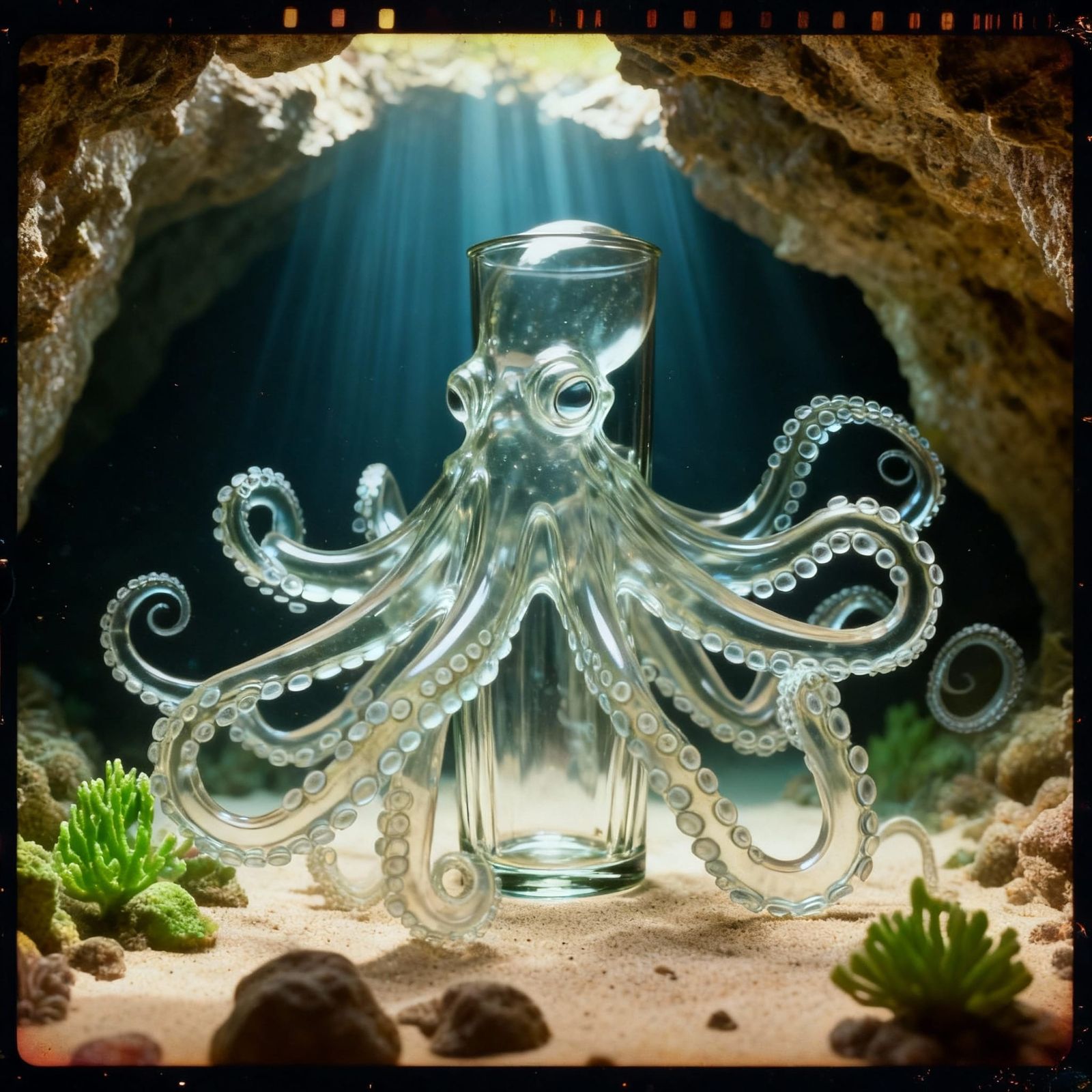 Glass Octopus in Dramatic Cinematic Lighting