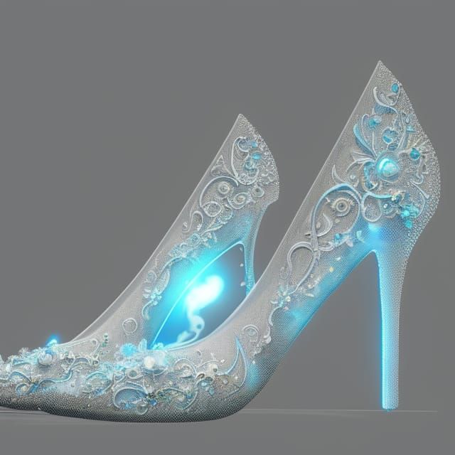 Cinderella's Glass Slipper: Hyperdetailed Concept Art
