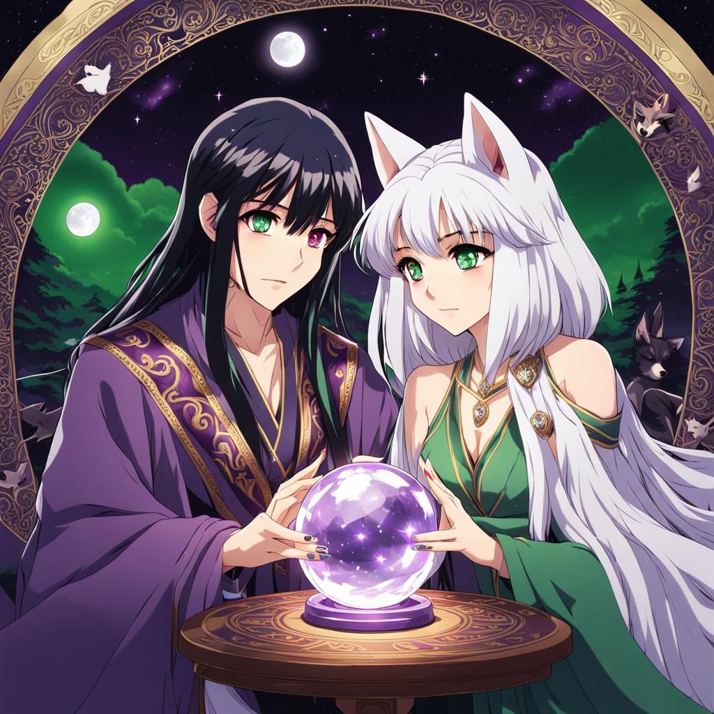 Psychic Wolfie and Moon