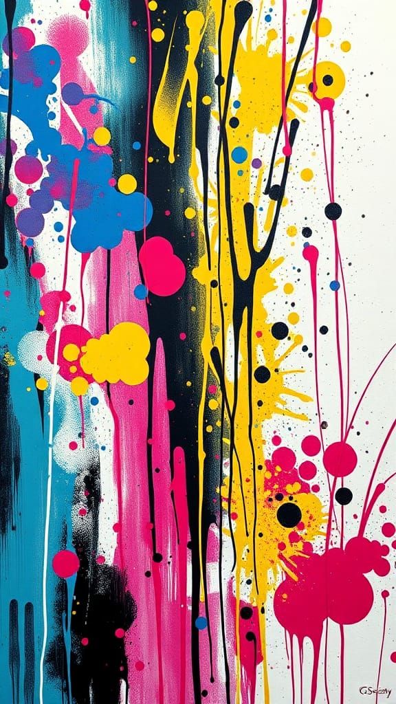 Colorful Melting Graffiti Street Art